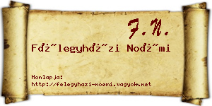 Félegyházi Noémi névjegykártya